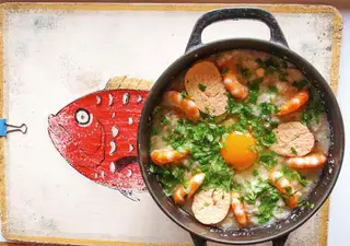 Açorda de ovas e camarão do restaurante Arte&Sal, em São Torpes