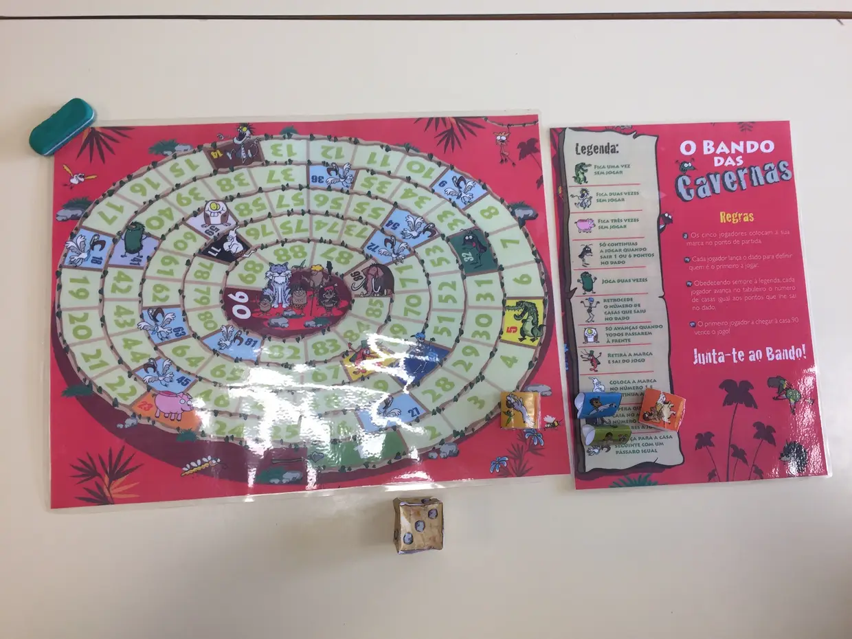 O Jogo da Glória inspirado no livro «O Bando das Cavernas»