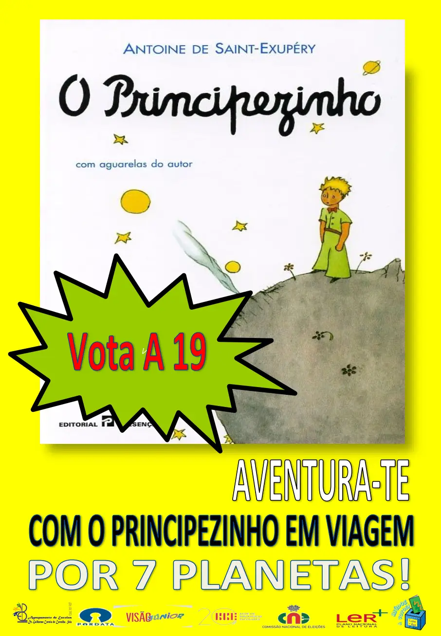 Cartaz de apelo ao voto no livro «O Principezinho»