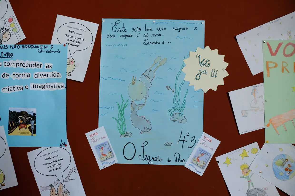 Cartaz de apelo ao voto no livro «O Segredo do Rio»
