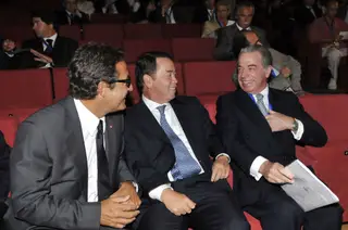 António Mexia, presidente do Conselho de Administração da EDP, Manuel Pinho, ex-ministro da Economia, e Ricardo Salgado, ex-CEO do BES