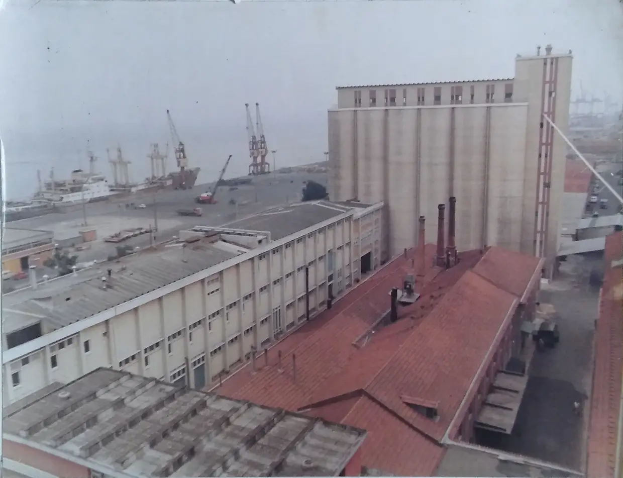 Os silos de cereais foram construídos em 1974