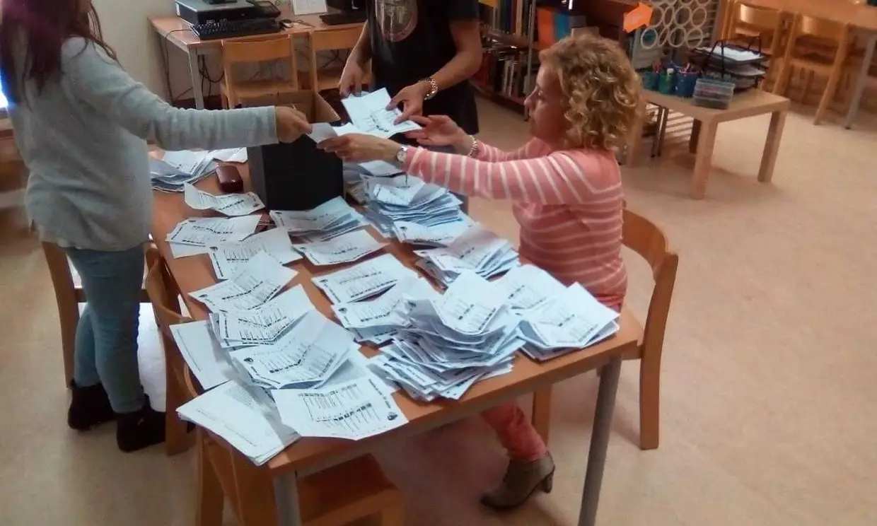 Ao fim do dia, a contagem de votos