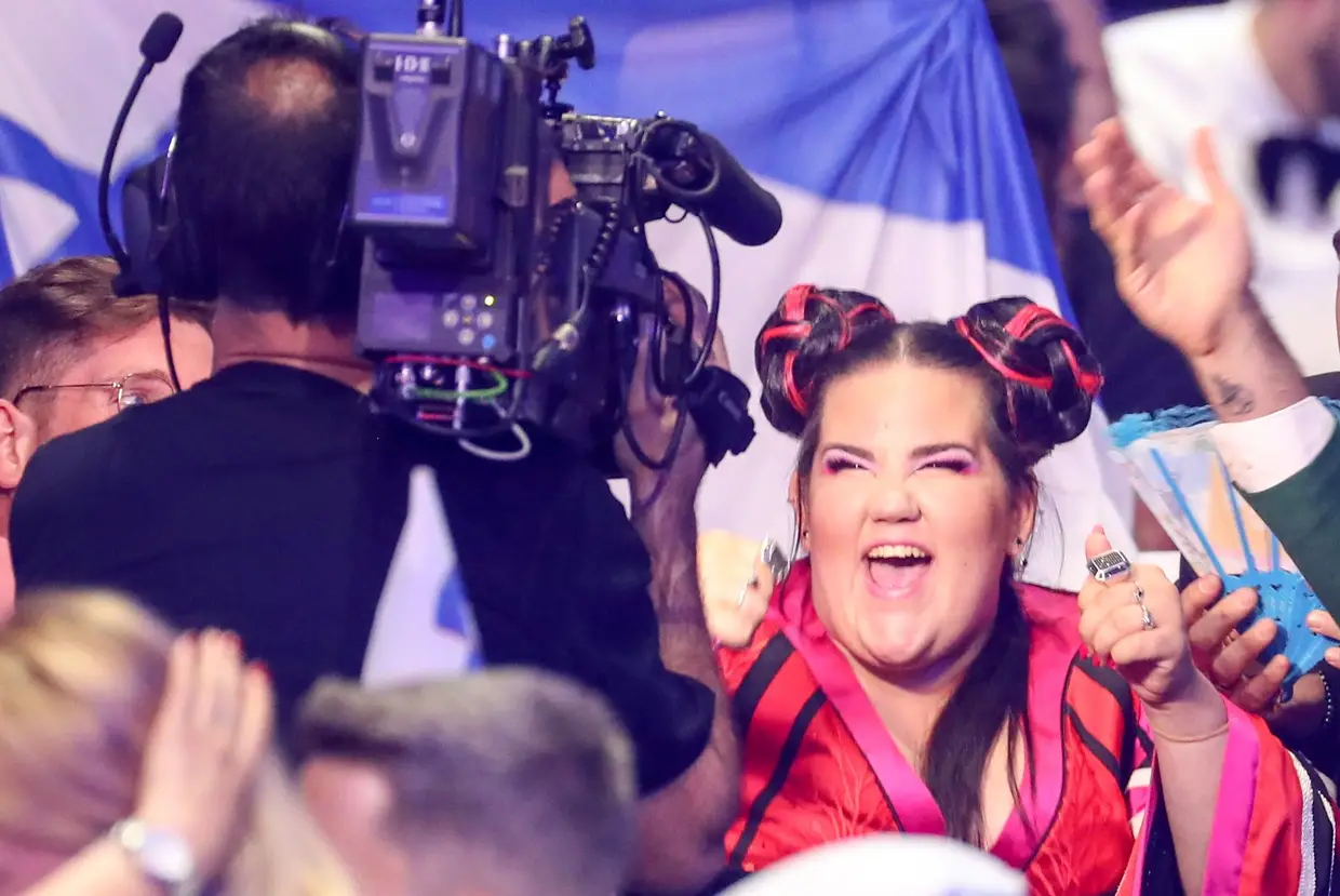 A alegria israelita, depois de vencer a 63ª edição da Eurovisão