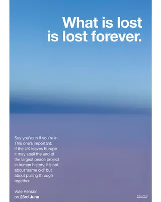 Um dos posters que Wolfgang Tillmans desenhou para a campanha contra o Brexit