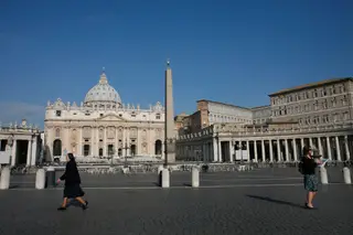A Praça de São Pedro, no Vaticano