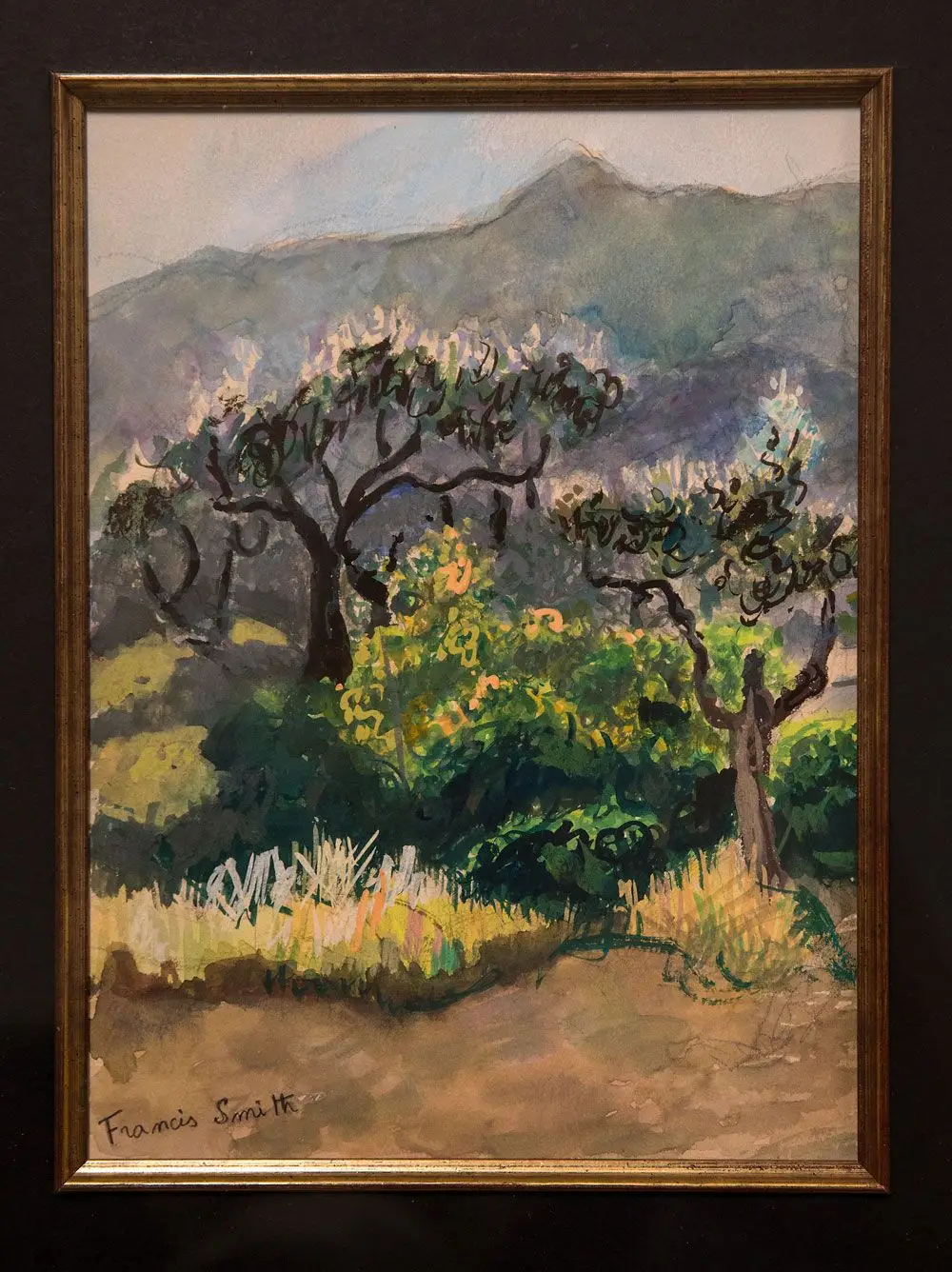 Francis Smith - Este original do pintor português apresentava a sua assinatura desbotada. Então o dono resolveu retocá-la a lápis