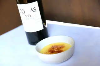 O arroz de leite, servido com um Cottas Porto Tawny 20 anos