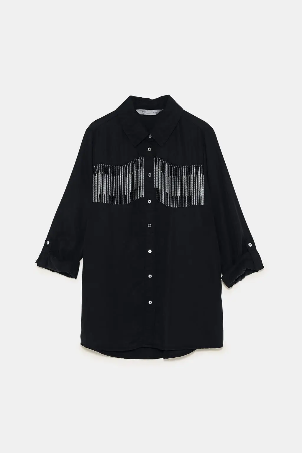 Camida com franjas metálicas, Zara, €39,95