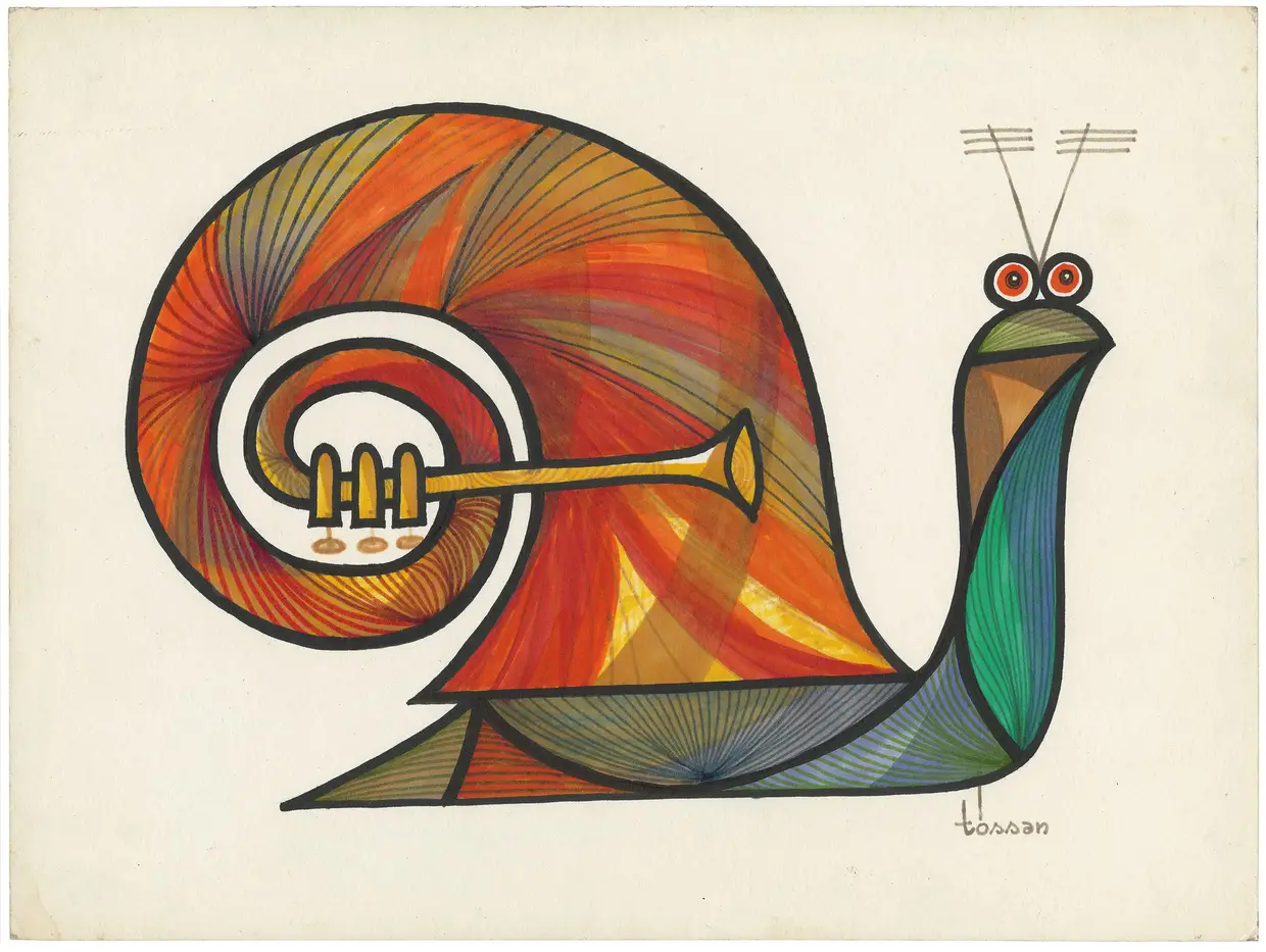 Caracol é uma das figuras das crónicas ilustradas "Lógica Zoológica", publicadas no jornal satírico "O Bisnau" (1983)