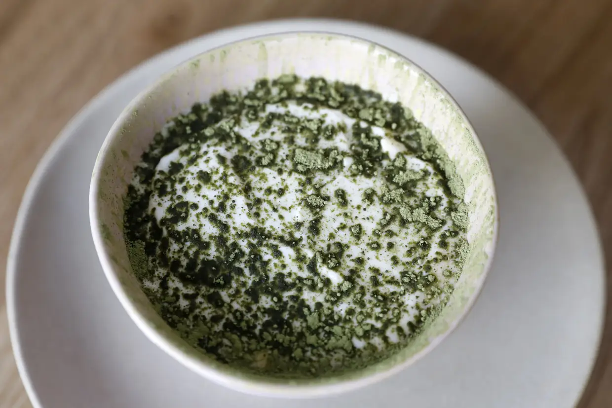 A matcha tiramisu, uma das sobremesas, de sabor leve e cremoso