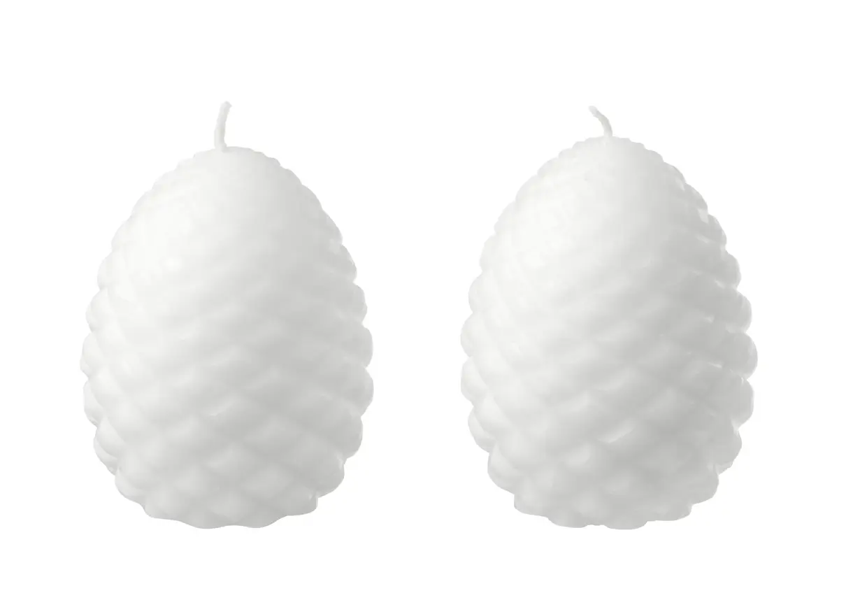 Velas em forma de pinha Vinter, Ikea, €3 (2 unidades)