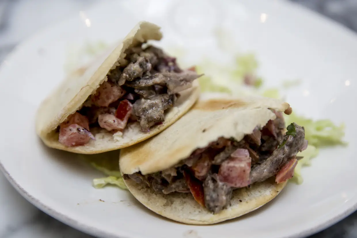 Shawarma de borrego, frango e de vaca
