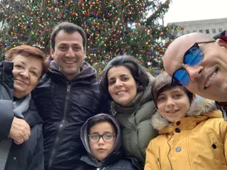 Foto na árvore no Rockefeller Center