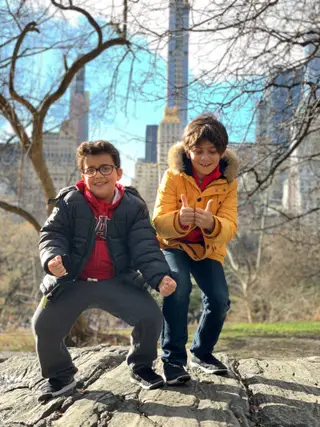 No Central Park, antes da patinagem no gelo