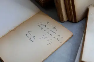 Uma das dedicatórias captadas na exposição Pour ma Sofie