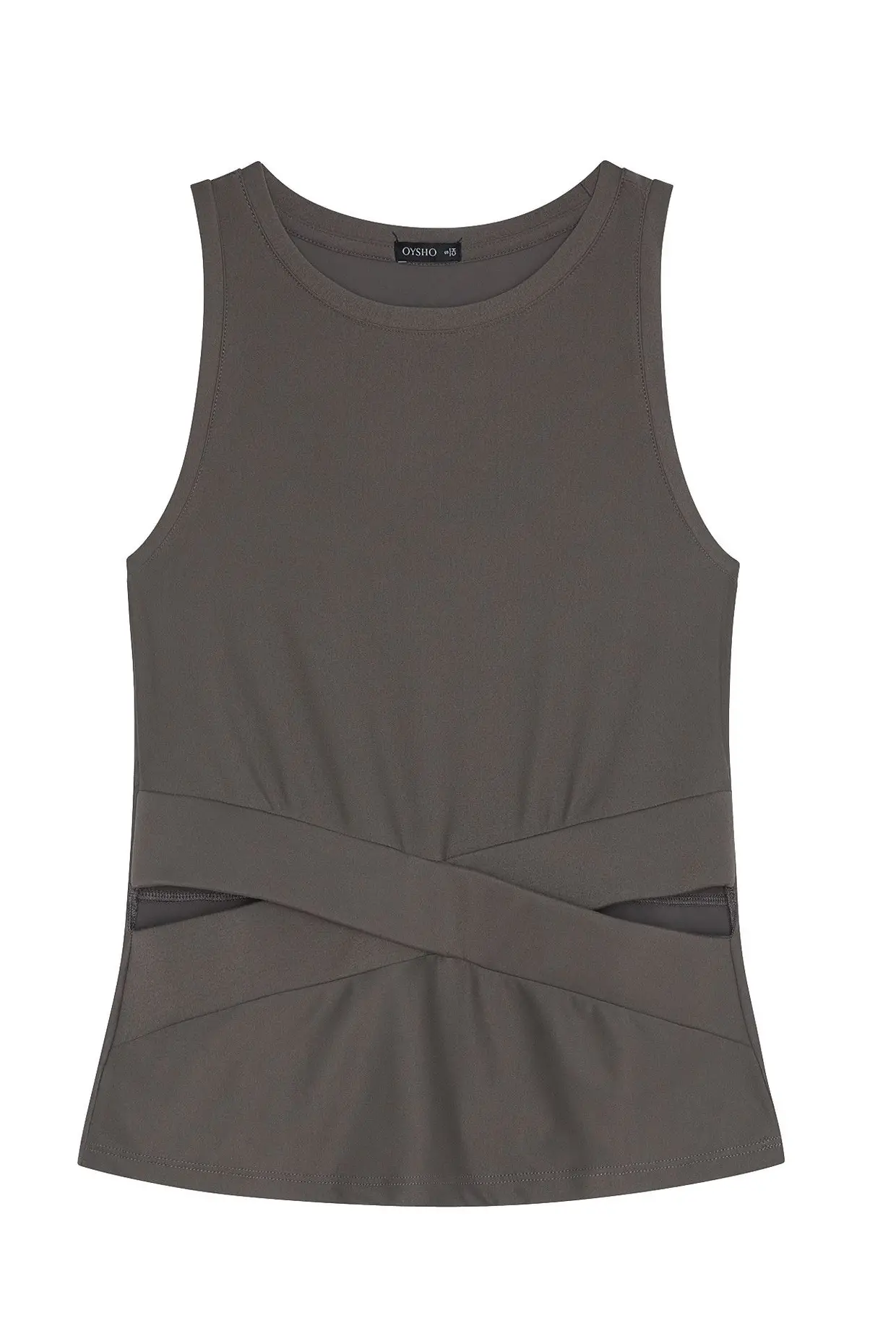 T-shirt com pormenor cruzado, Oysho, €19,99