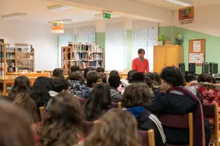 Duarte Carreira, vice-presidente da Junta de Freguesia dos Olivais, respondeu às perguntas dos alunos da Escola Básica dos Olivais e da Escola Básica Sarah Afonso