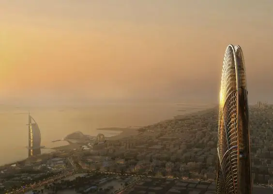 Imagem de maqueta da torre Burj Jumeira