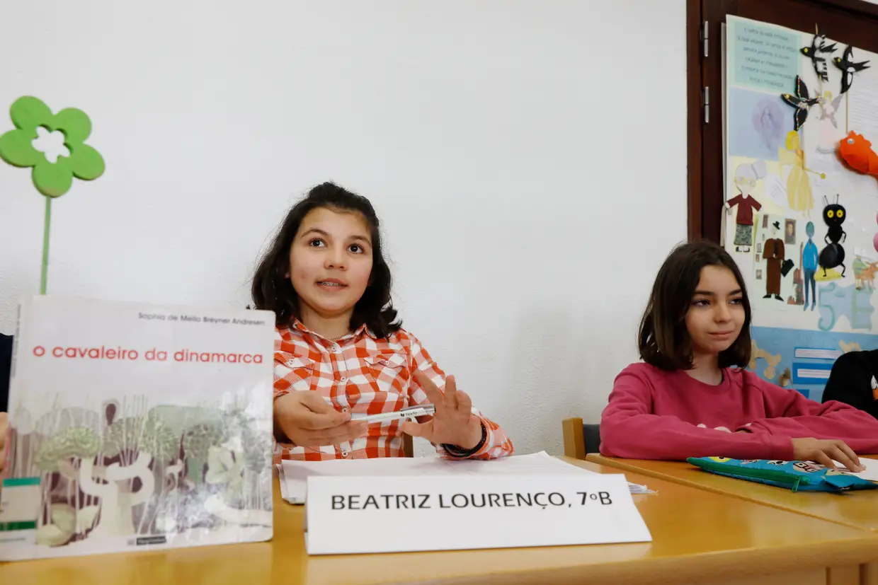 Beatriz Lourenço, do 7ºB, defendeu o livro «O Cavaleiro da Dinamarca», de Sophia de Mello Breyner