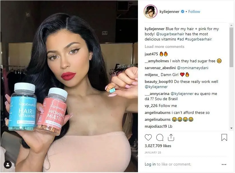 Kylie Jenner - Socialite - €900 mil por post