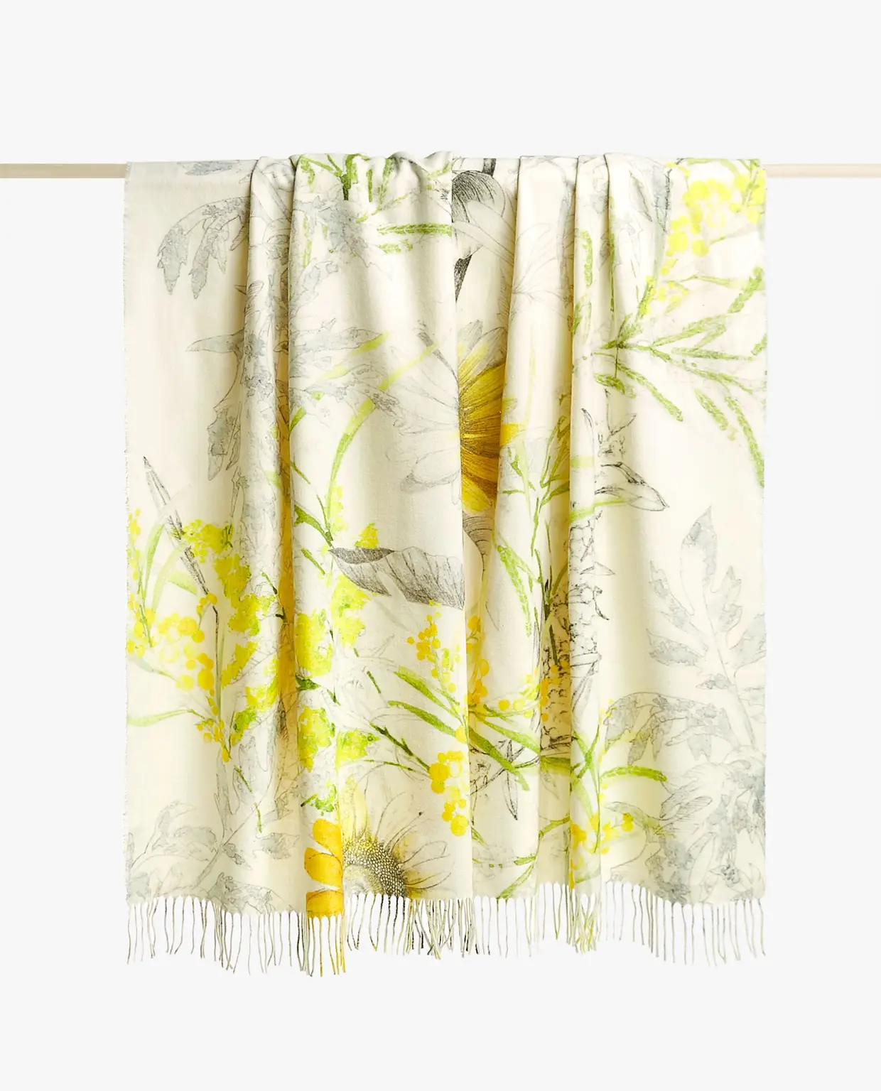Manta estampada girassóis, Zara Home, €79,99