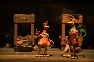 Ginger e Rocky, as personagens principais de «A Fuga das Galinhas»