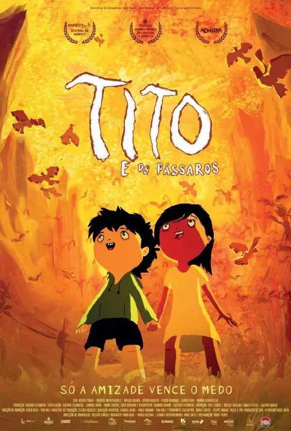 Estreia a 4 de abril // «Tito e os pássaros» (m/6): Tito é um menino tímido de 10 anos que mora com a mãe. De repente, uma epidemia invulgar começa a espalhar-se, tornando as pessoas doentes sempre que ficam assustadas. Tito rapidamente descobre que a cura está relacionada com a pesquisa do seu pai e embarca numa aventura para salvar o mundo