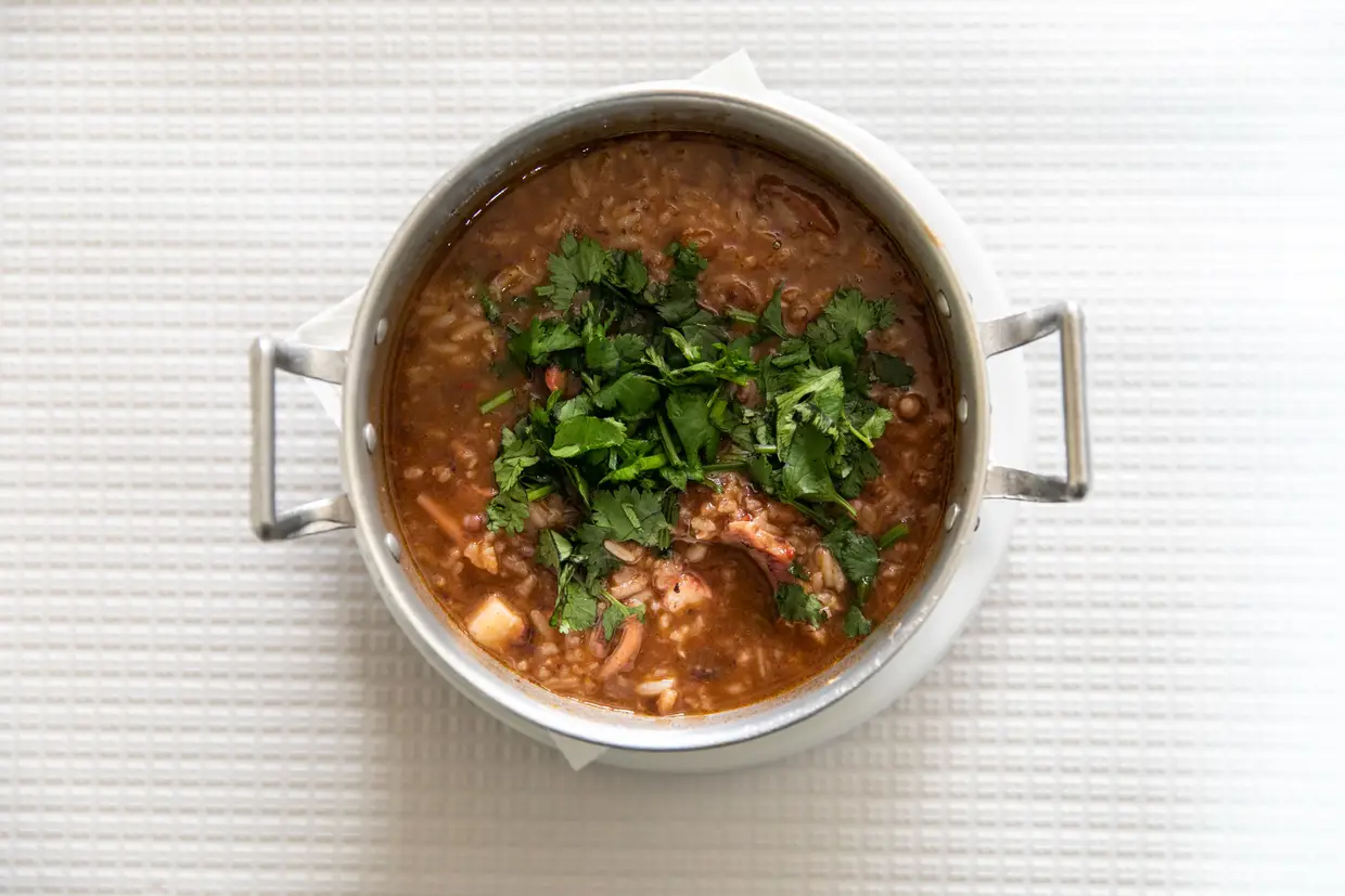 O arroz de polvo de O Maravilhas, na Rua Vieira da Silva