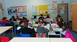 A turma dividiu-se em três grupos de trabalho