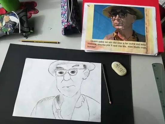 E houve até quem fizesse desenhos do escritor José Saramago