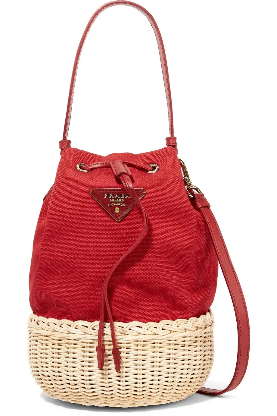 Em canvas e base de vime, Prada, €890