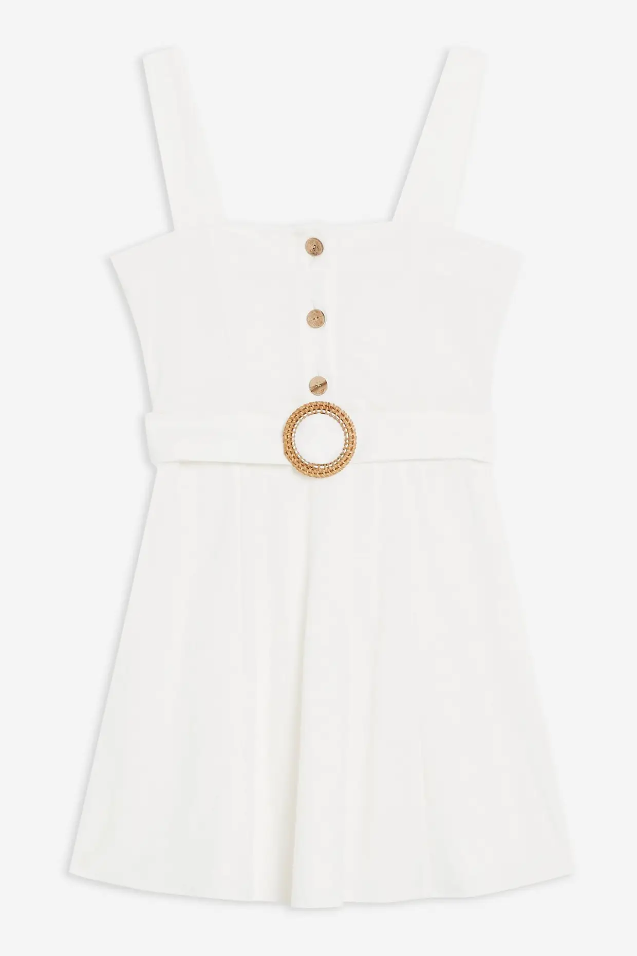 Vestido brancoUm básico fundamental no armário de qualquer mulher, principalmente no verão e em contexto de praia. Curto, midi ou comprido, a escolha é sua, mas opte por tecidos leves e fluidos, mais frescos e confortáveis nos dias quentes.Topshop, 40 euros