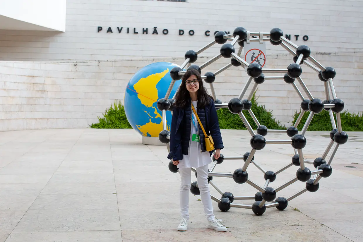 Matilde Augusto, 6º ano, vencedora na categoria de Ciência: «Esforcem-se, porque com esforço tudo é possível! Quando não se tem a certeza, pede-se ajuda. É muito importante ficar esclarecido e tirar todas as dúvidas.»