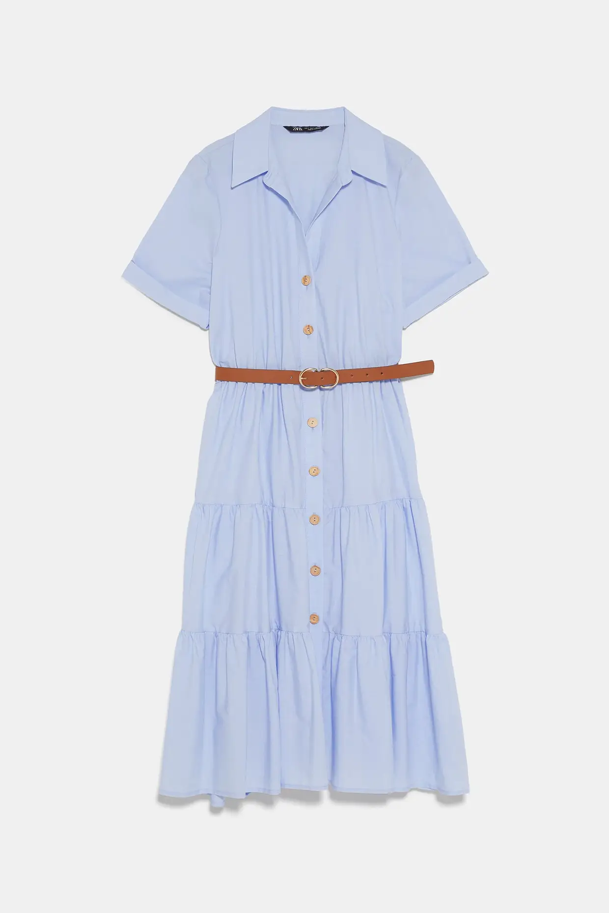 Vestido camisa com cinto, Zara, €39,95