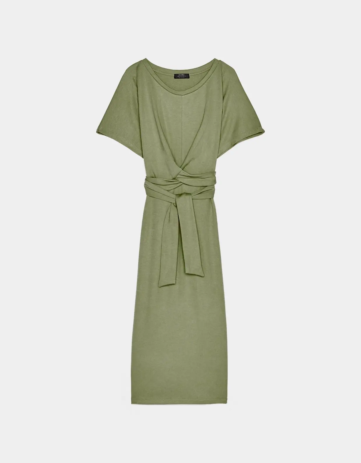 Vestido midi com laçada, Bershka, €19,99