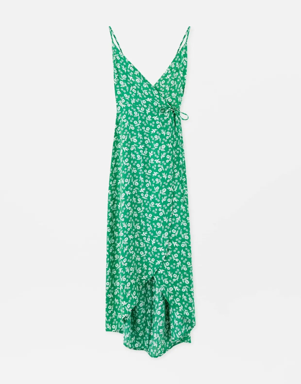 Vestido midi de alças cruzado, Pull & Bear, €29,99