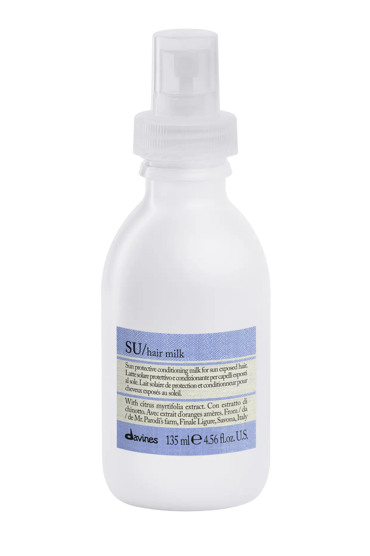 SU Hair Milk, creme em spray “leave-on” para durante e após a exposição solar, Davines, €29,30
