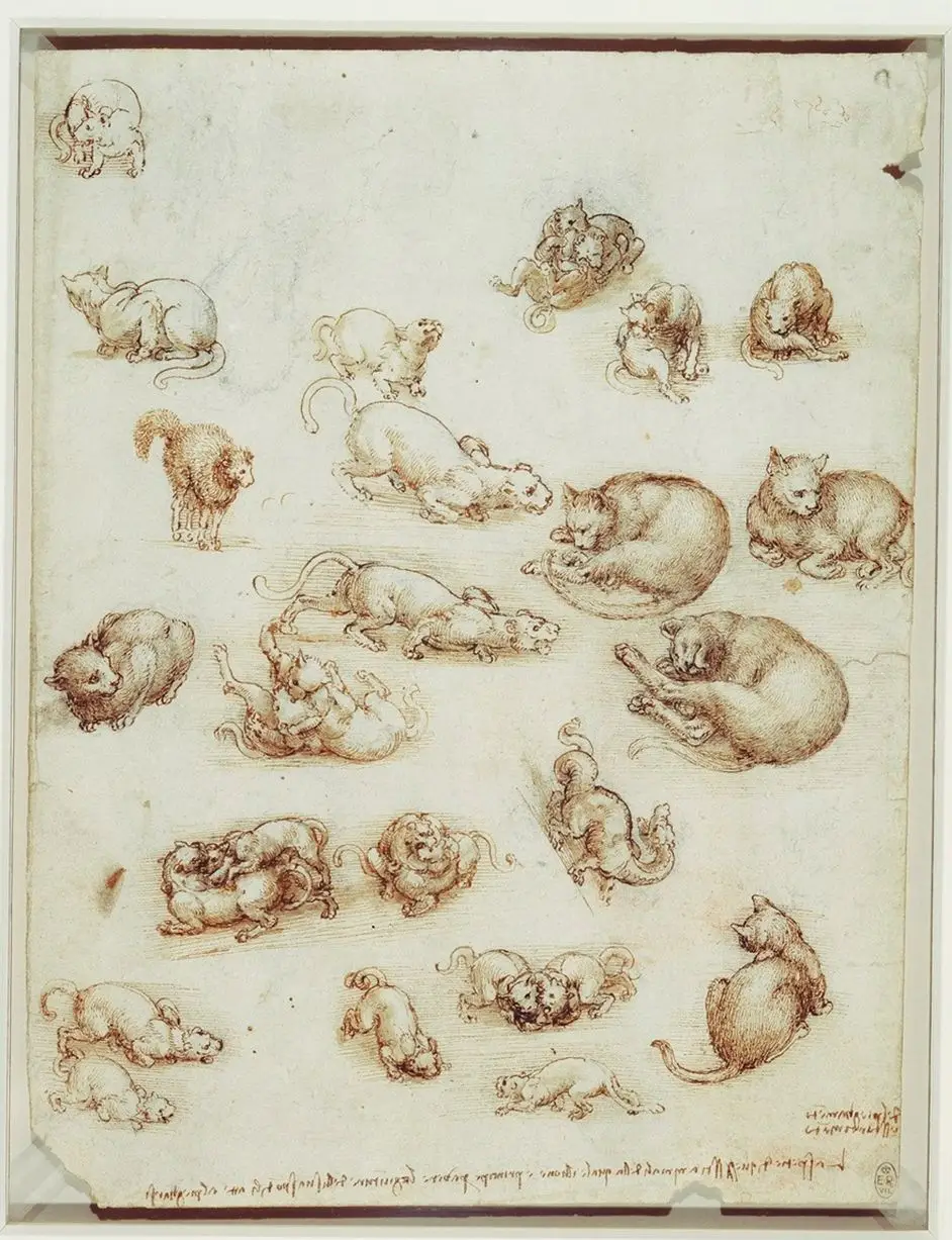 Um dos desenhos da Royal Collection, cedidos pela rainha Isabel II