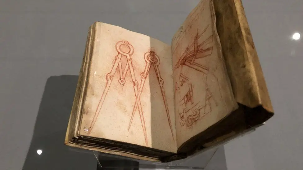Detalhe de um Codex de Leonardo