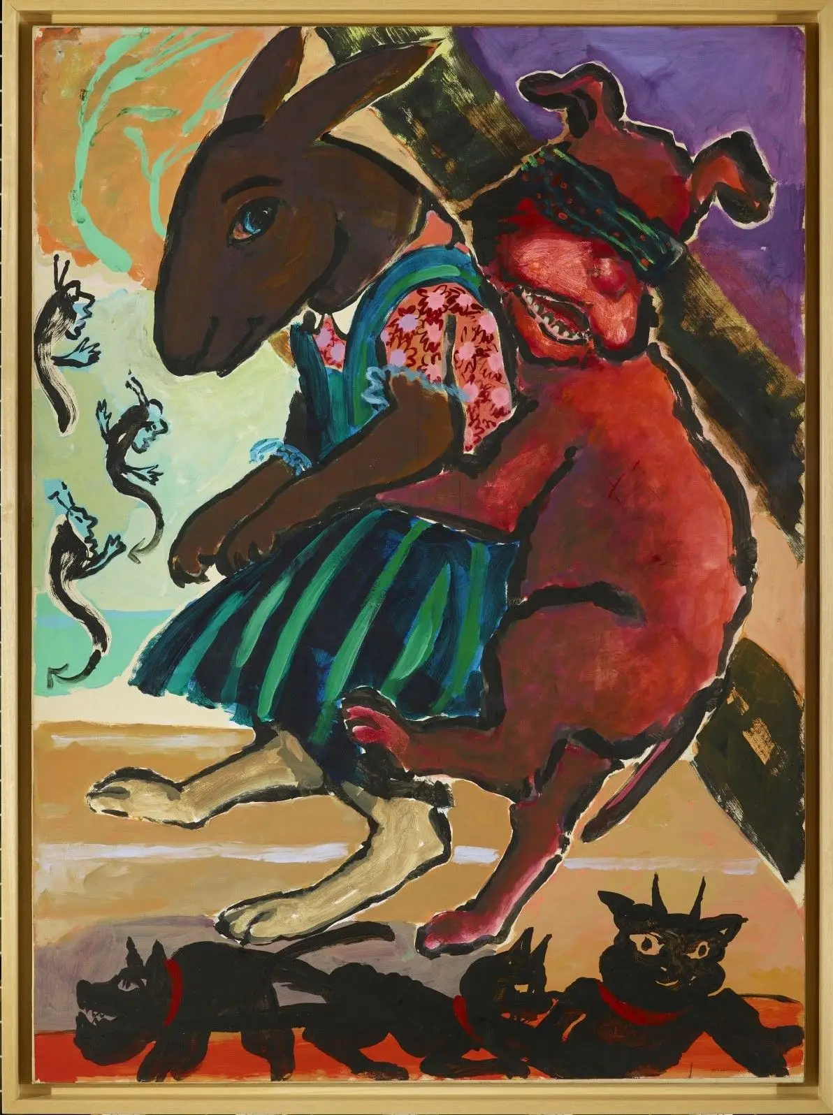História II (1986); tinta acrílica sobre papel montado sobre tela