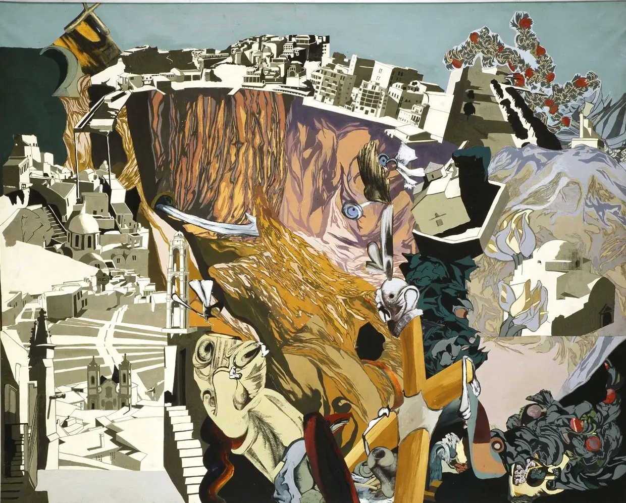 A Grande Seca (1976) - tinta acrílica e têmpera sobre papel montado sobre tela