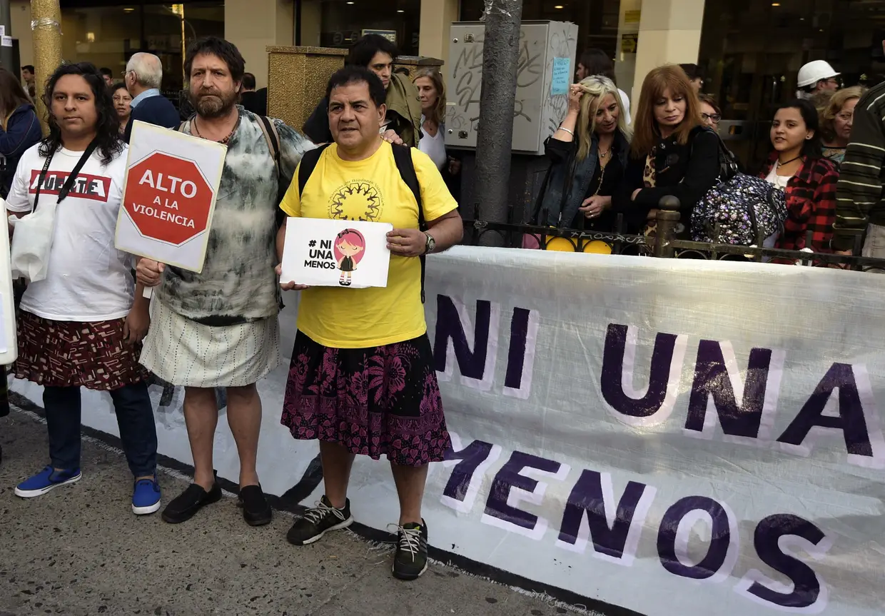 Manifestação contra o femicídio, em Buenos Aires, na Argentina, em 2015