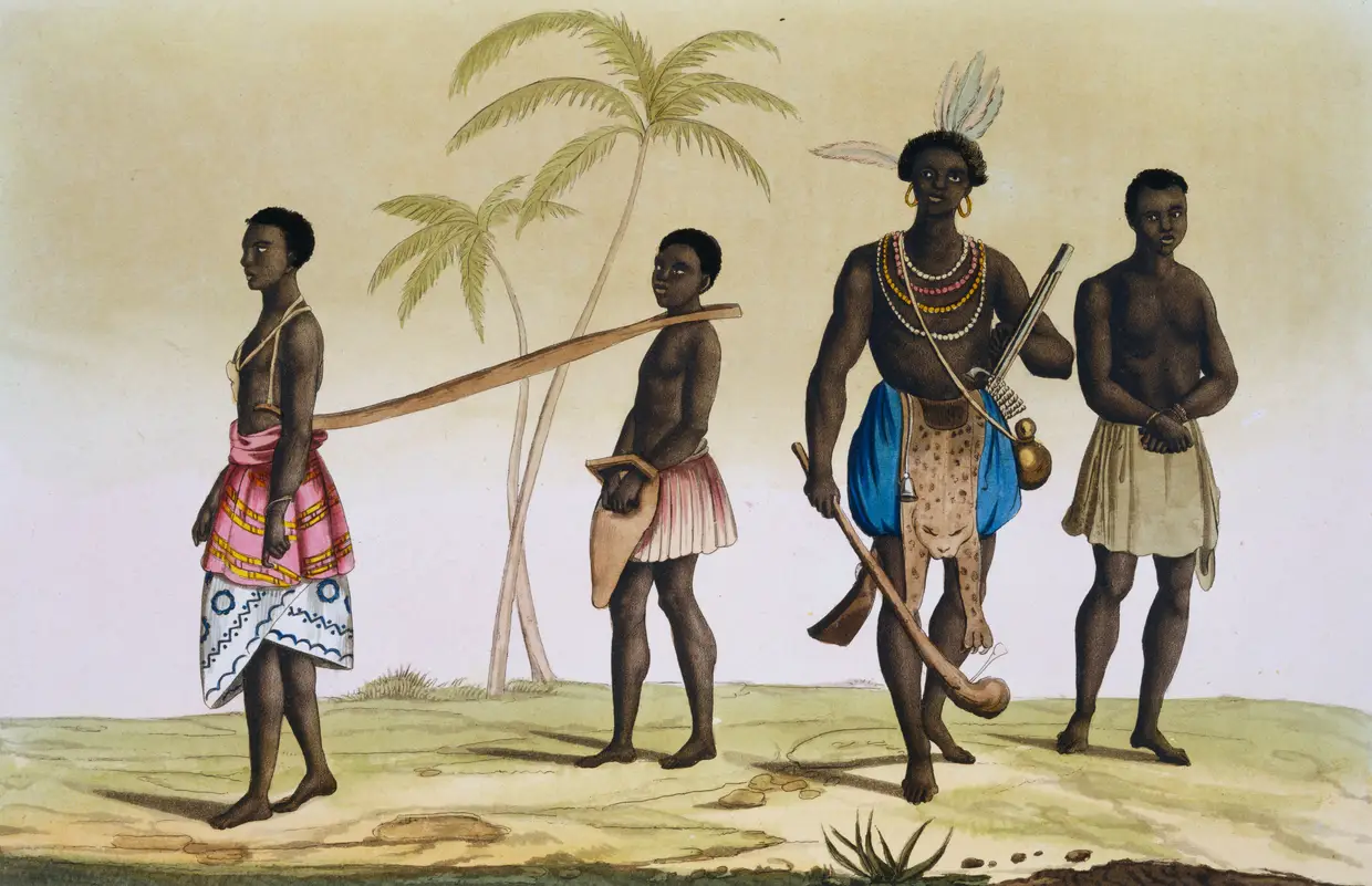 Ilustração de um grupo de africanos, meados do século XVI