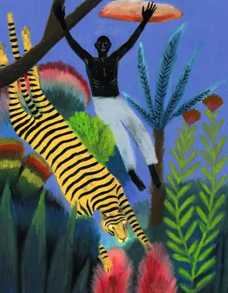 Para a exposição sobre "Sonho" foi criada uma cenografia que reproduz o universo do livro de ilustração de Susa Monteiro