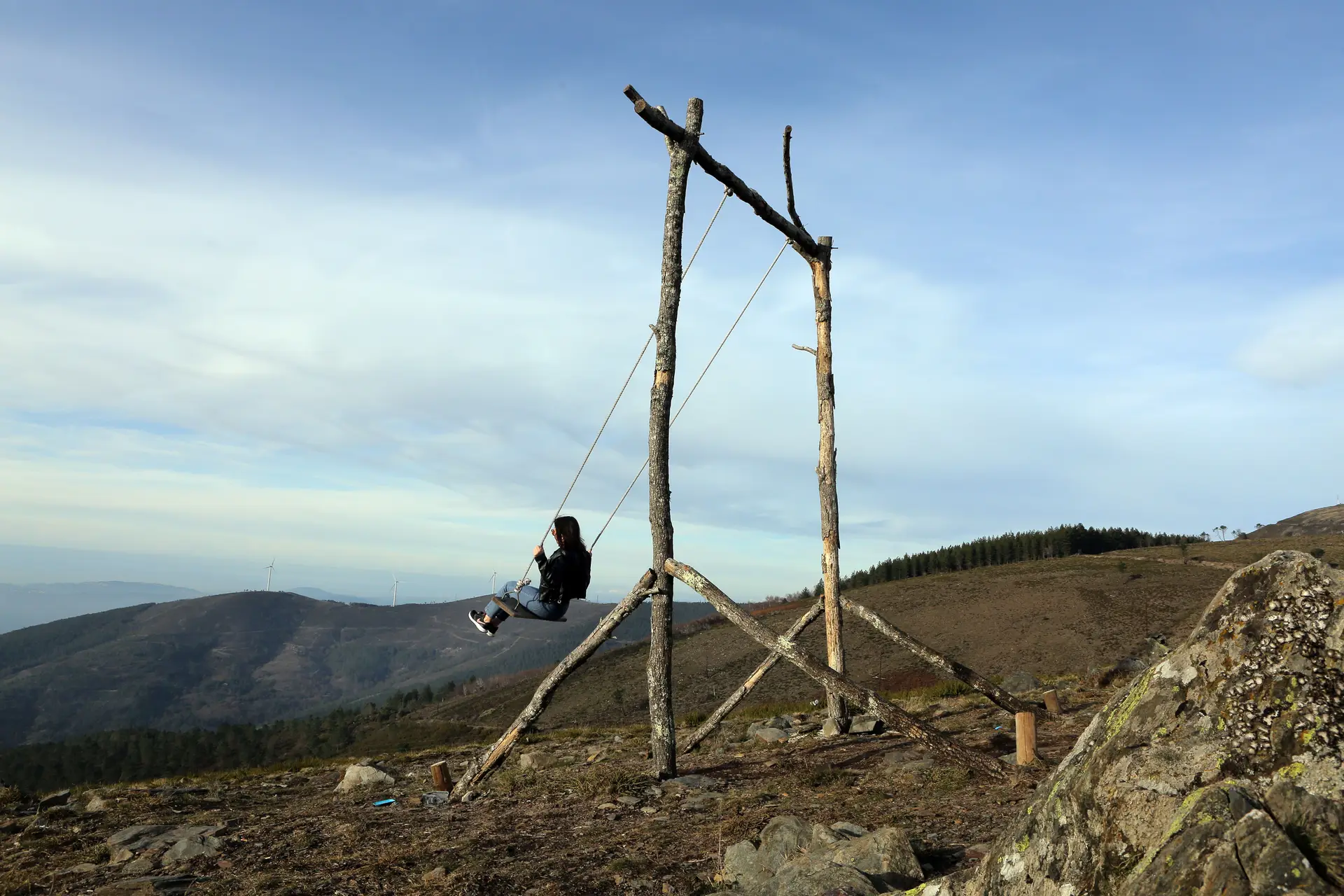 "Baloiçar ao pôr do sol. Isto é Lousã!"