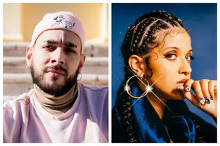 A foto em que as mãos de Conan Osiris são o sutiã de Blaya