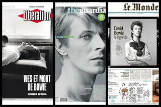Como os jornais de todo o mundo reagiram à morte de David Bowie há quatro anos. 22 primeiras páginas para uma estrela