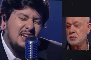 Momento especial no Festival da Canção. Agir cantou 'E Depois do Adeus' sob o olhar comovido do pai, Paulo de Carvalho
