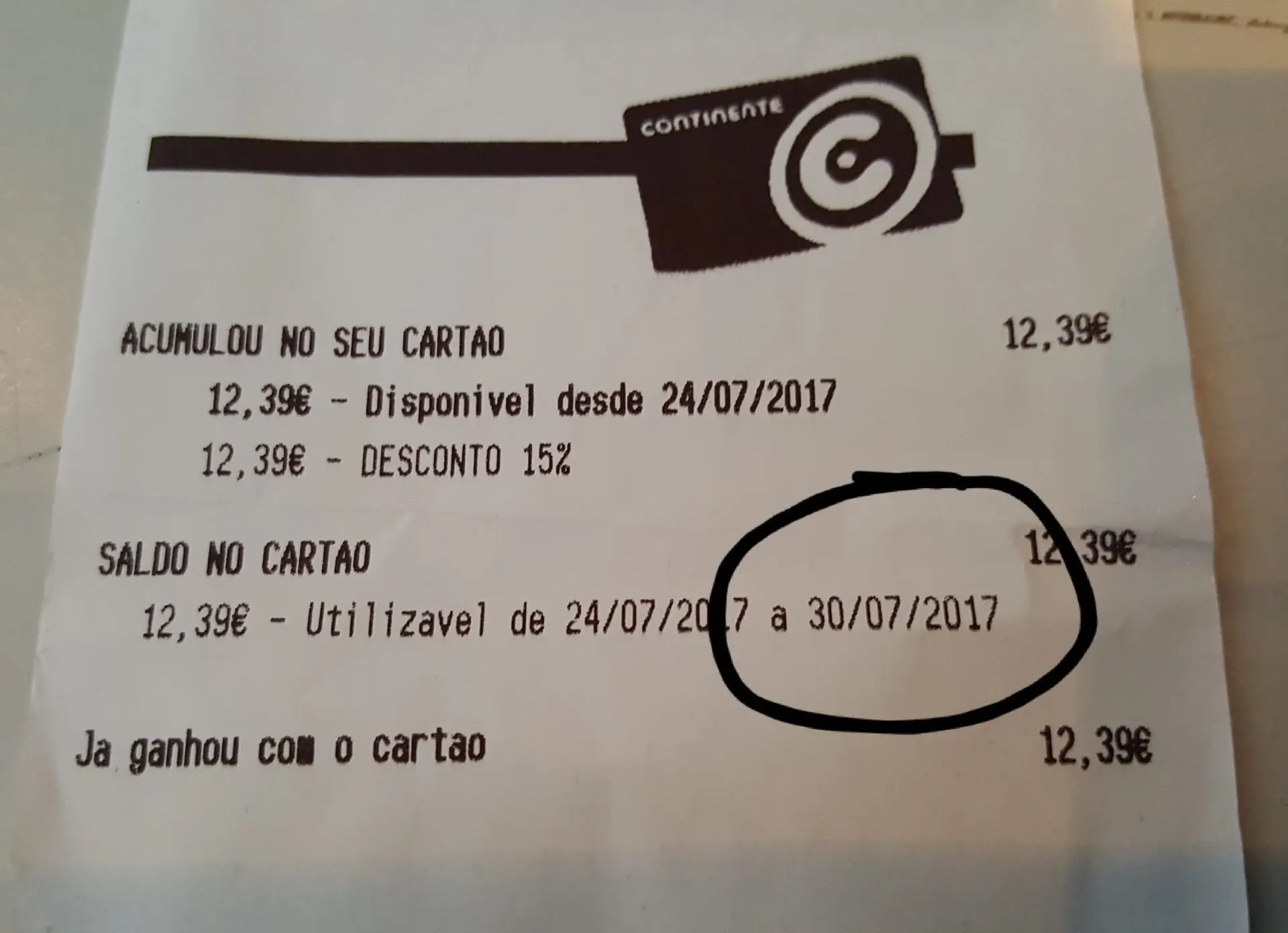 Não se esqueça de usar o saldo dos descontos do fim-de-semana passado